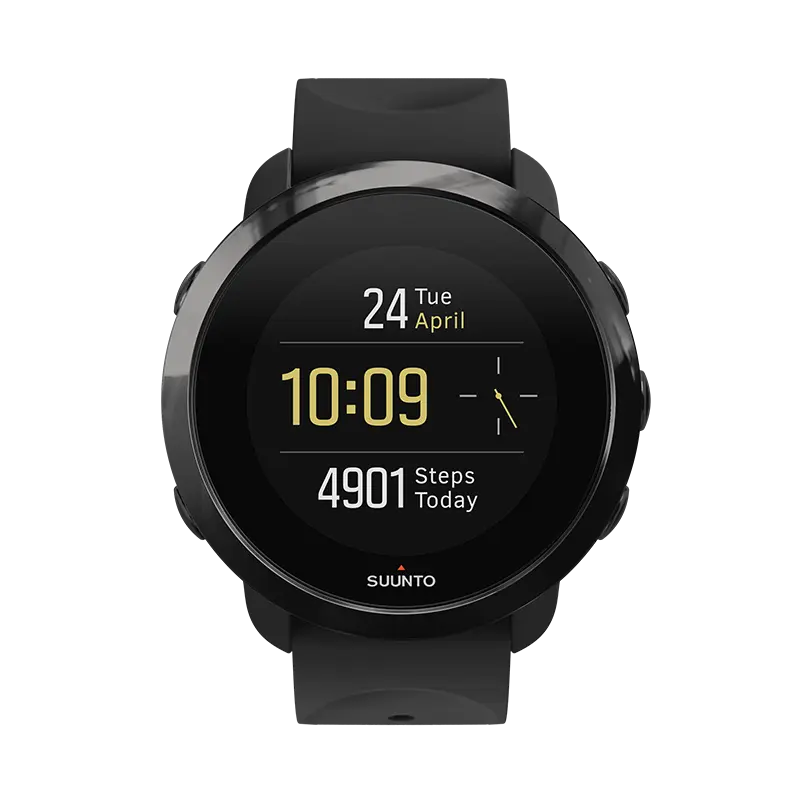✔️ Léger & compact • ✔️ Suivi fitness avancé • ❌ GPS via smartphone • ❌ Pas de musique Montre orientée fitness et bien-être avec suivi du stress et récupération, mais sans GPS intégré.